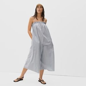 Everlane Flowy Jumpsuit in Navy Grid